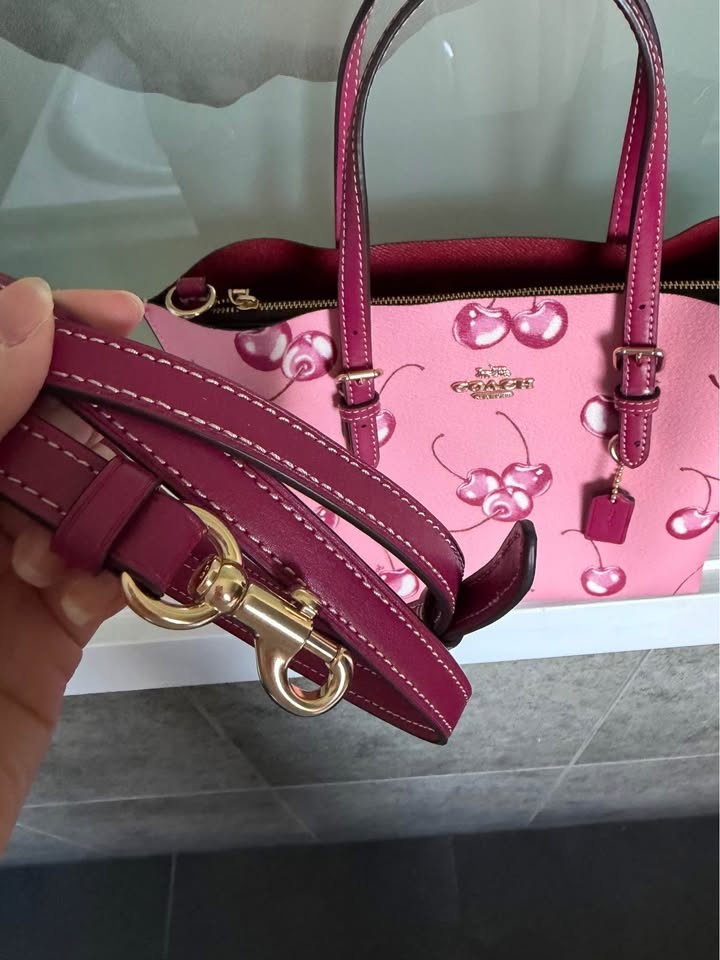 Coach Mollie Tote Bag 25 Cherry Pink - photo 4