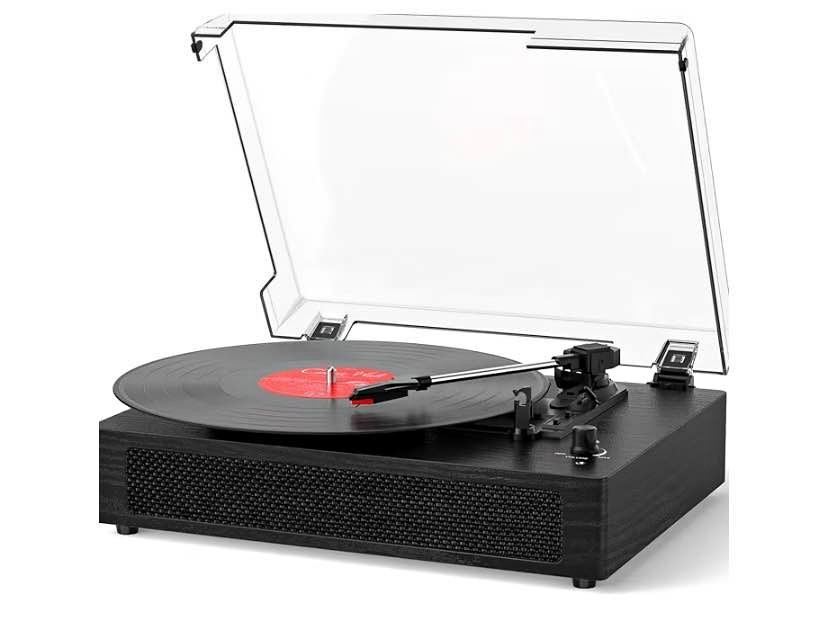Bluetooth Turntable with Built-in Speakers