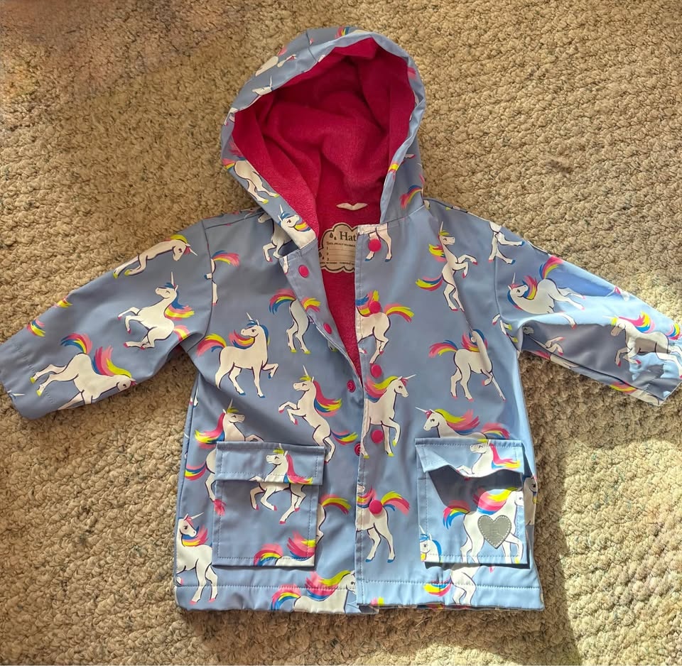 Like new girls Hatley rain coat size 2