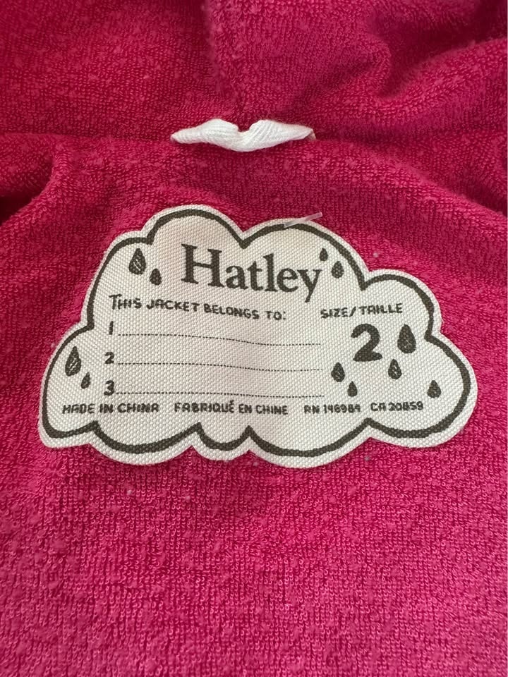 Like new girls Hatley rain coat size 2 - photo 2