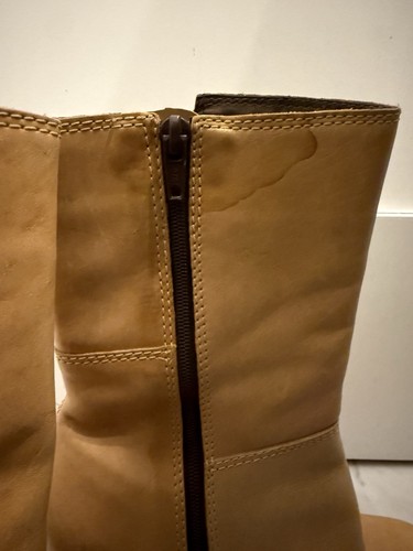 Vintage Candies Women's Beige Chunky Heeled Boots Size 8 - photo 5