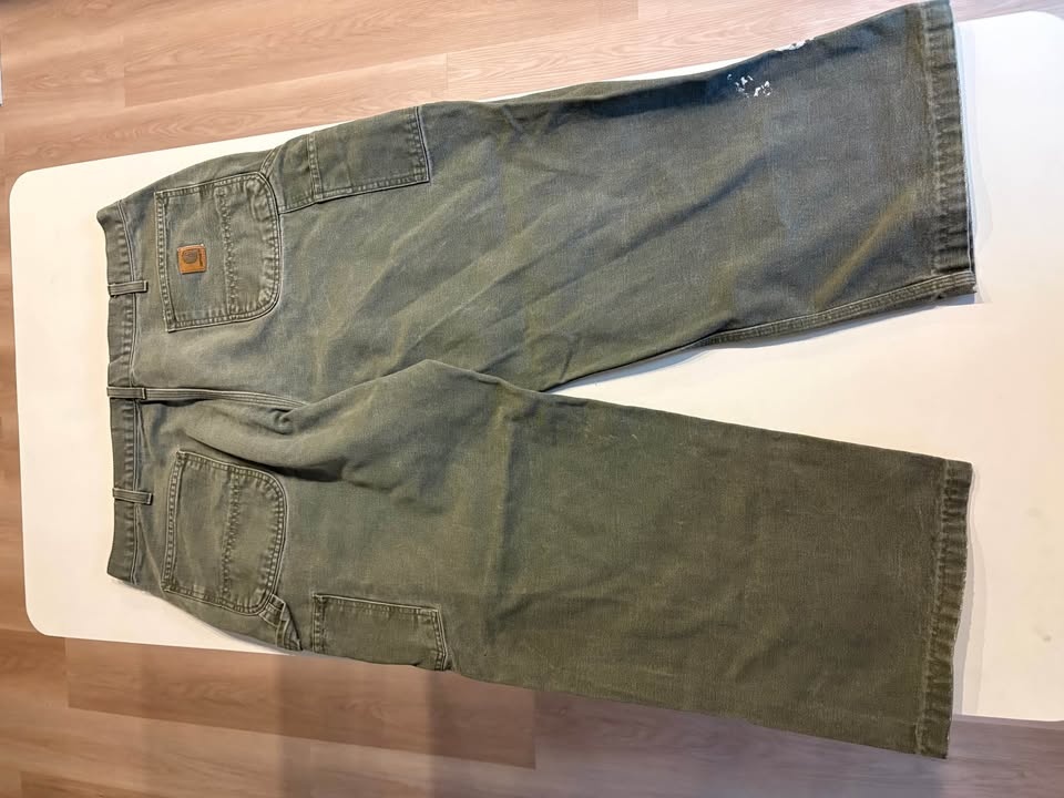 Vintage Carhartt Green Carpenter Pants - photo 2