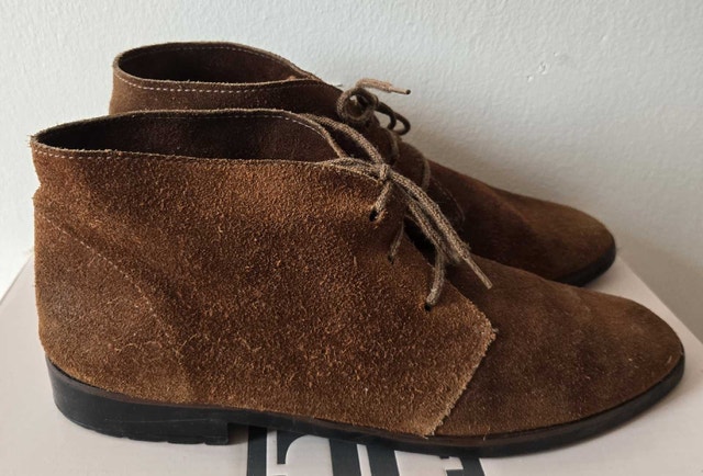 Suede Booties - Size 8 - Brown - photo 2