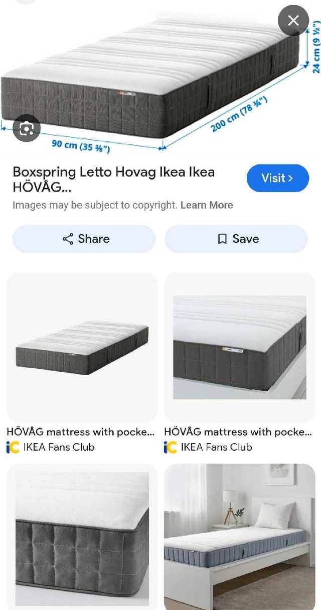 Ikea Hovåg Mattress - Single, Medium-Firm - photo 2