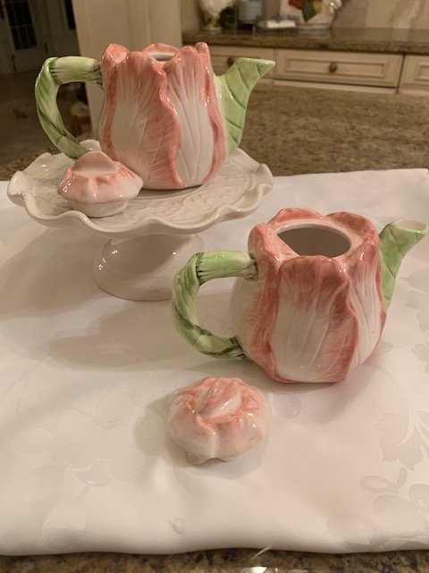 Vintage Cabbage Rose Teapots - Pair by Giftcraft - photo 5