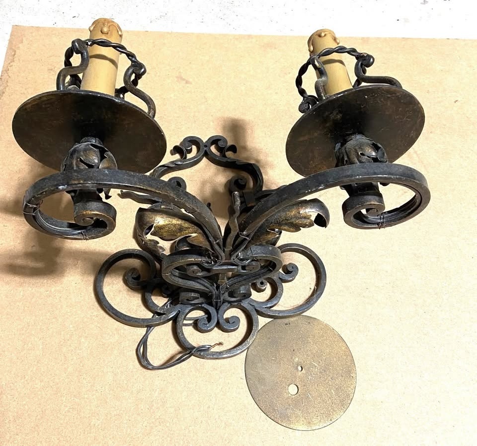 Wrought Iron Wall Sconces - Set of 2 - photo 2