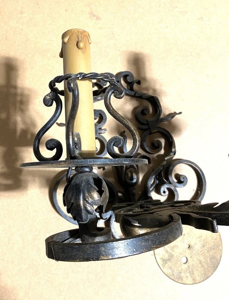 Wrought Iron Wall Sconces - Set of 2 - photo 3