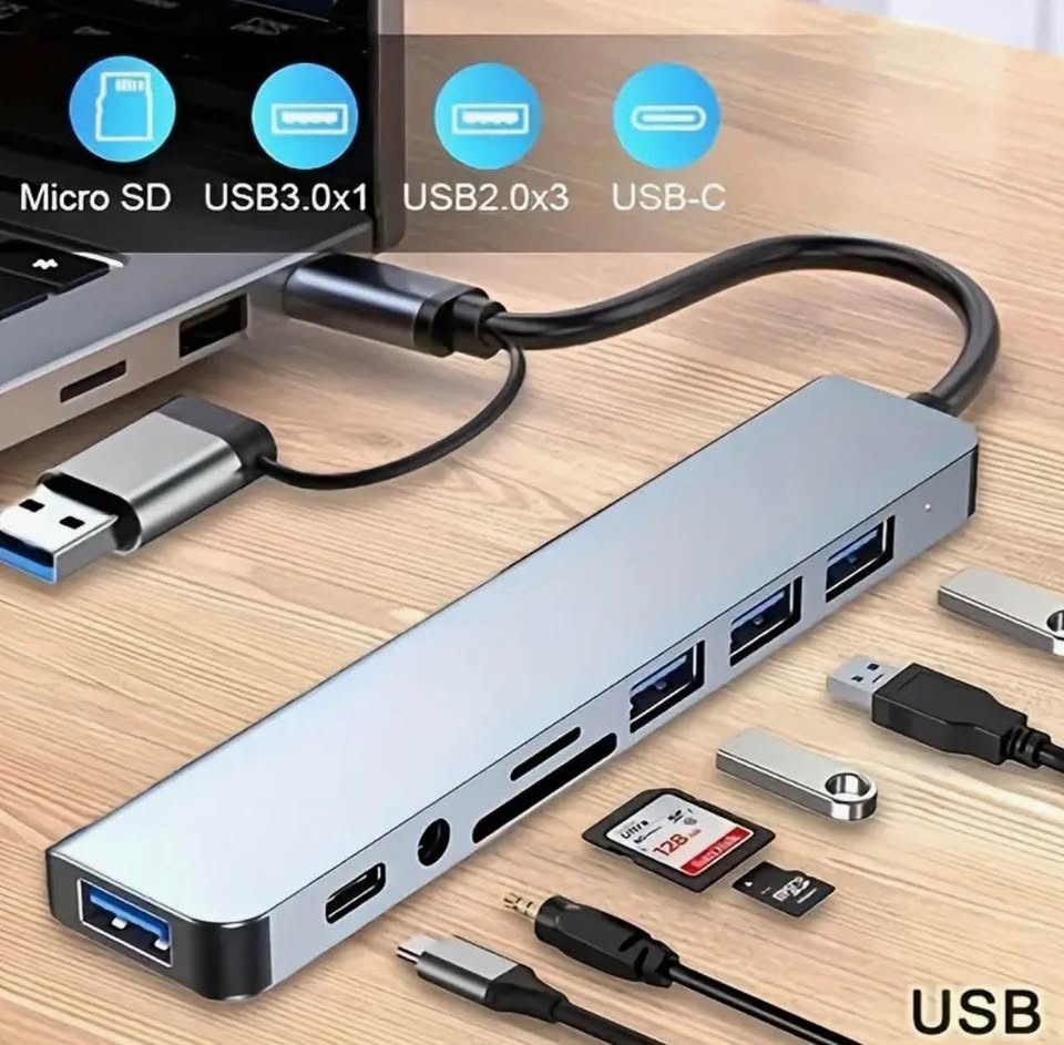 8-in-1 USB Hub with Card Reader - photo 2