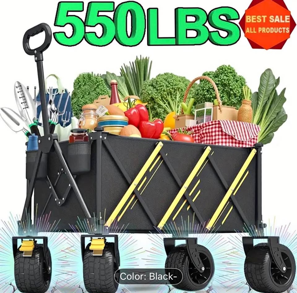 Brand new Heavy Duty Wagon Cart with 360° All-Terrain Wheels