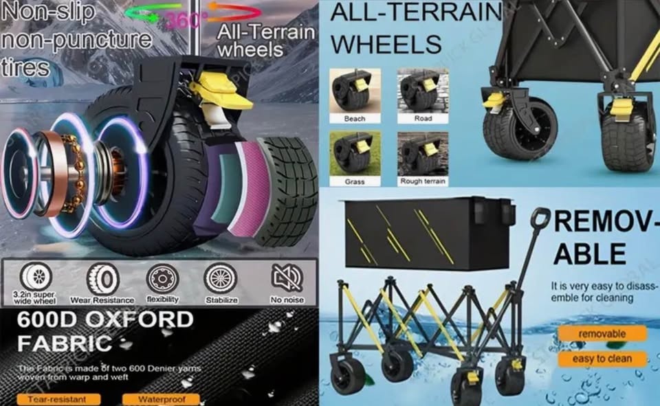 Brand new Heavy Duty Wagon Cart with 360° All-Terrain Wheels - photo 3