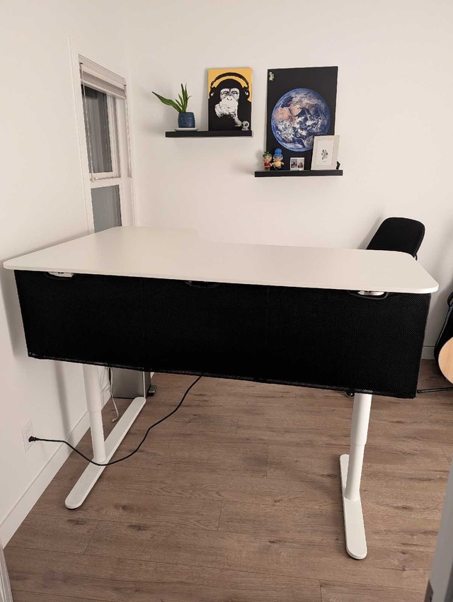 Electric L-shaped Standing Desk + Cable Management - photo 2