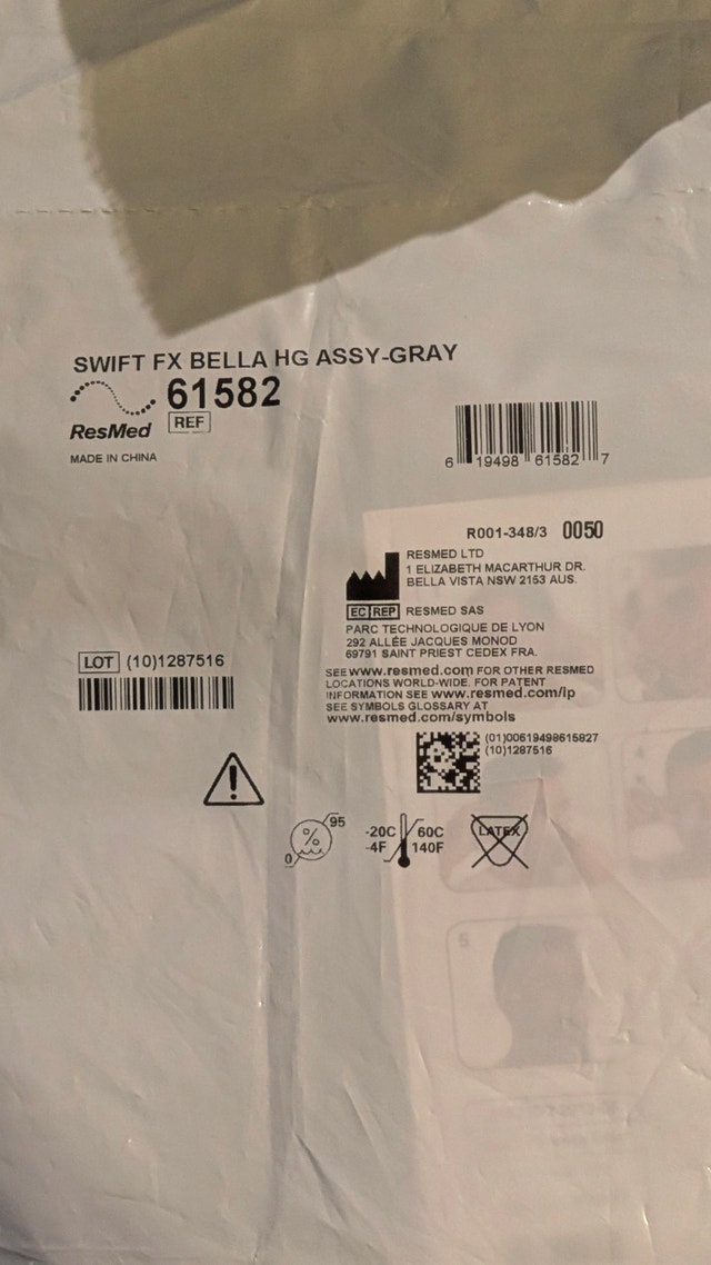 ResMed Swift FX Bella Gray Nasal Pillow CPAP System - New