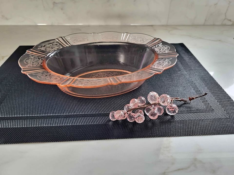 American Sweetheart Pink Depression Glass Dish