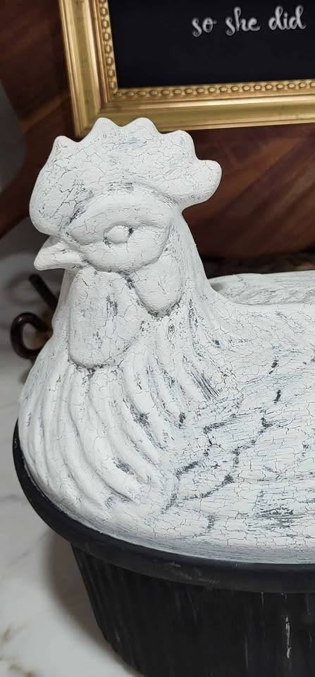 Ceramic Rooster on Nest Casserole Dish - photo 2