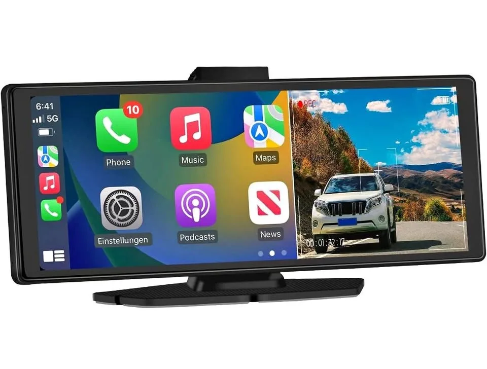 Wireless CarPlay & Android Auto Screen with 4K Dashcam thumbnail