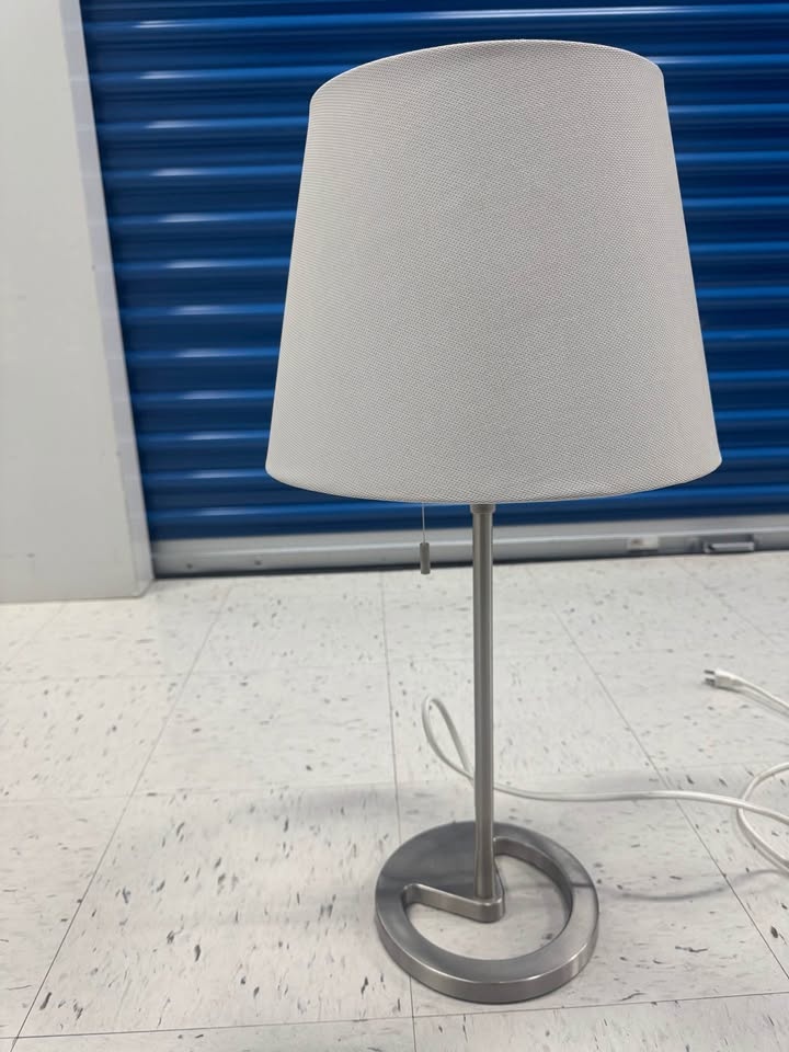 IKEA NYFORS Table Lamp - Nickel Base, White Shade - photo 2