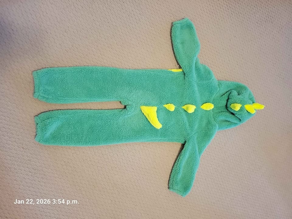 Crocodile Unisex Critter Hooded One-Piece Costume for 4T Toddler - photo 2