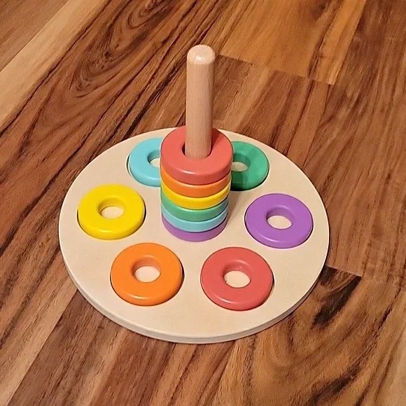Lovevery Flexible Wooden Stacker Rainbow Multicolored