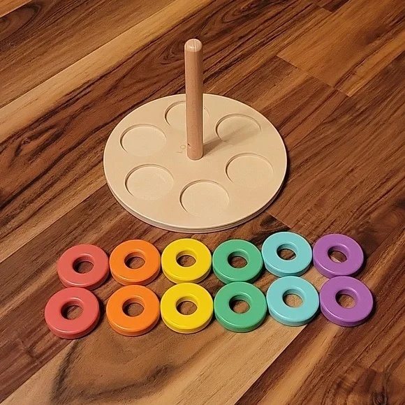 Lovevery Flexible Wooden Stacker Rainbow Multicolored - photo 2