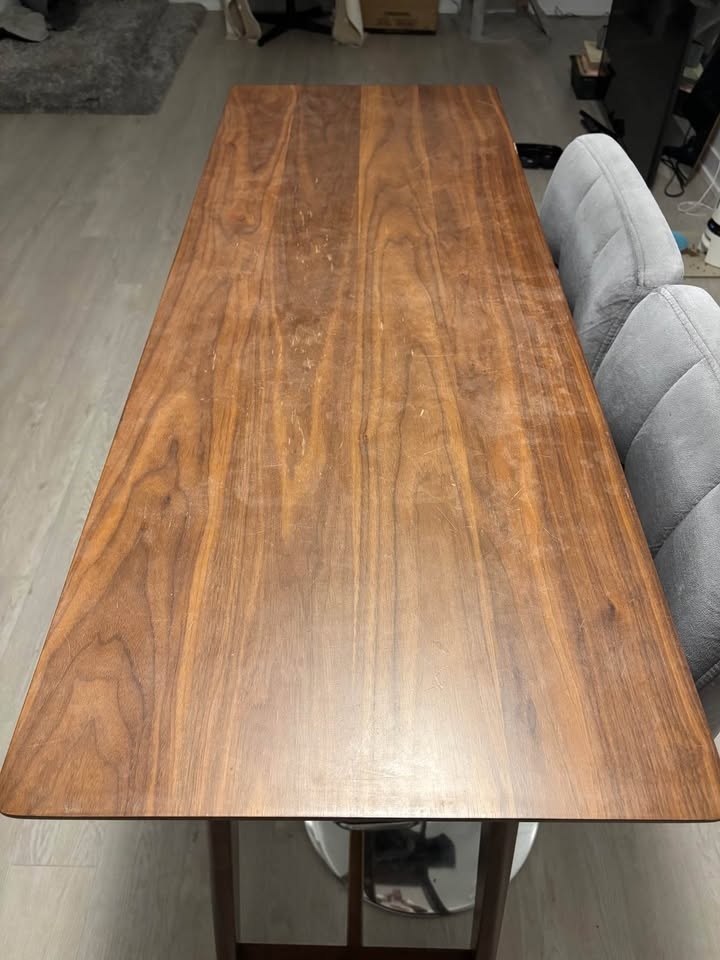 Solid Wood Bar Table + 2 Adjustable Velvet Stools - photo 2