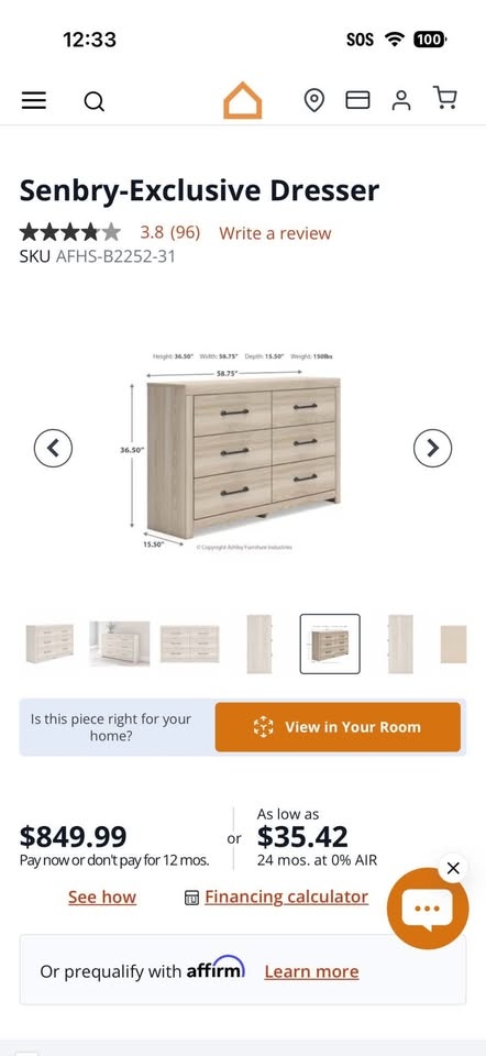 Ashlay Dresser 58.75” - photo 5