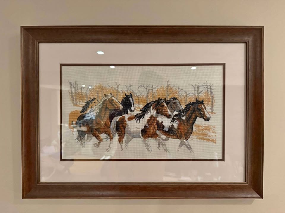 HORSES - Cross Stitch Wall Art
