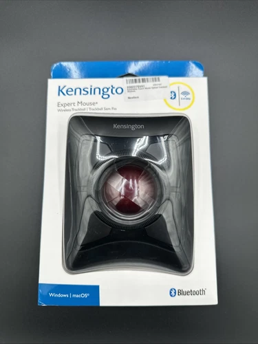 Kensington Expert Mouse Optical Trackball Wireless Black New