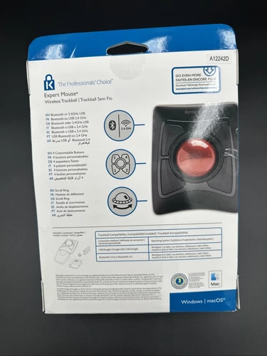 Kensington Expert Mouse Optical Trackball Wireless Black New - photo 2