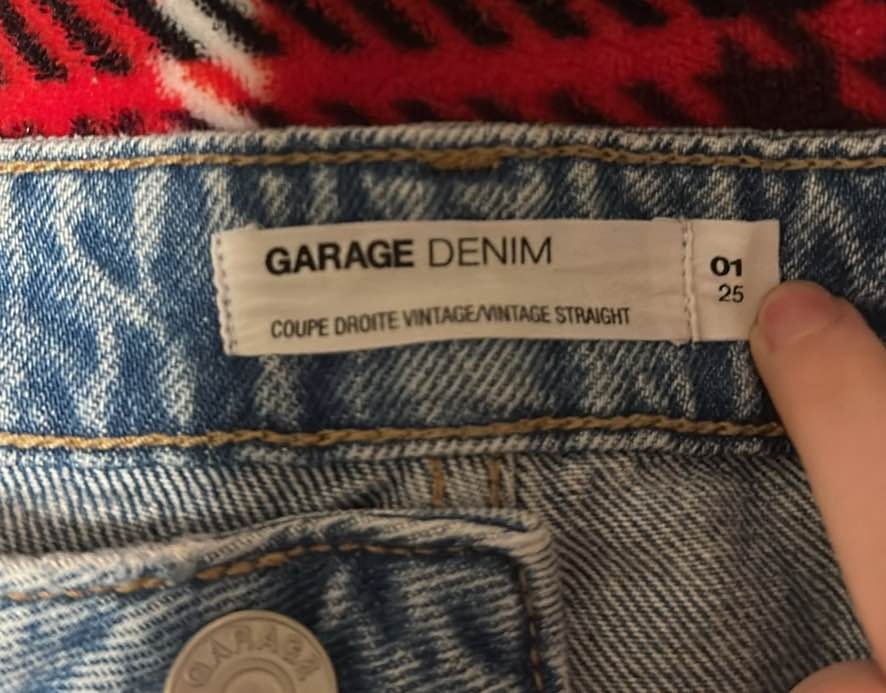 Women’s GARAGE dark blue vintage straight denim jeans - photo 3