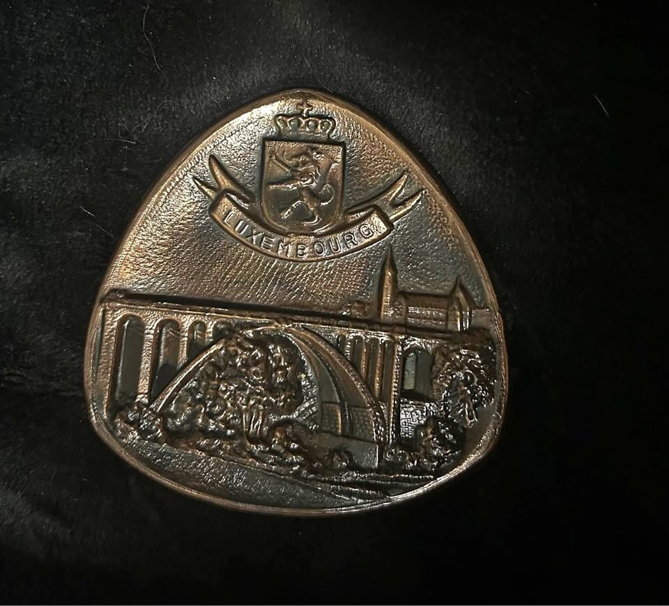 Vintage Luxembourg Souvenir Copper Wall Plate