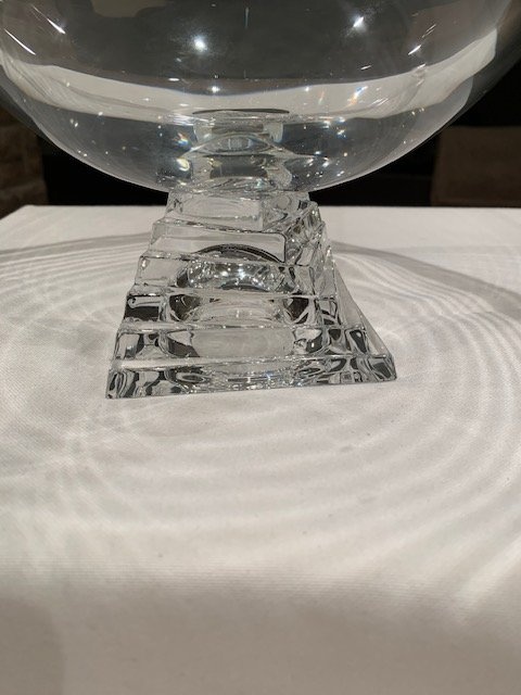 Vintage JG Durand Cristal Pedestal Bowl - 11" Wide - photo 2
