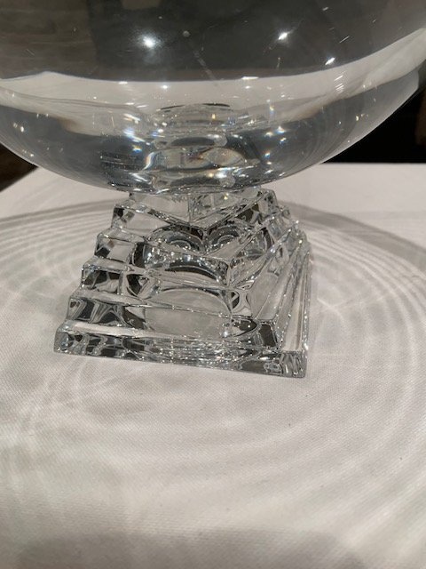 Vintage JG Durand Cristal Pedestal Bowl - 11" Wide - photo 4