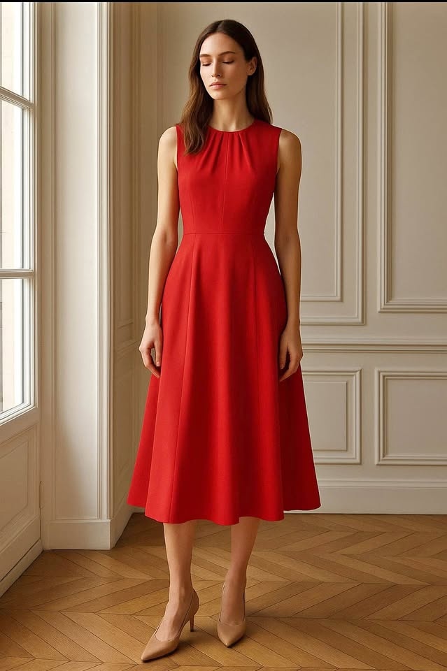 Dorothy Perkins Red Sleeveless Dress - UK 18 / CDN XL