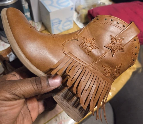 Dream Pairs Kids Western Cowgirl Boots Tassel Ankle Boots - photo 3