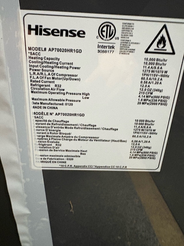 Hisense 12,000 BTU Air Conditioner - photo 5