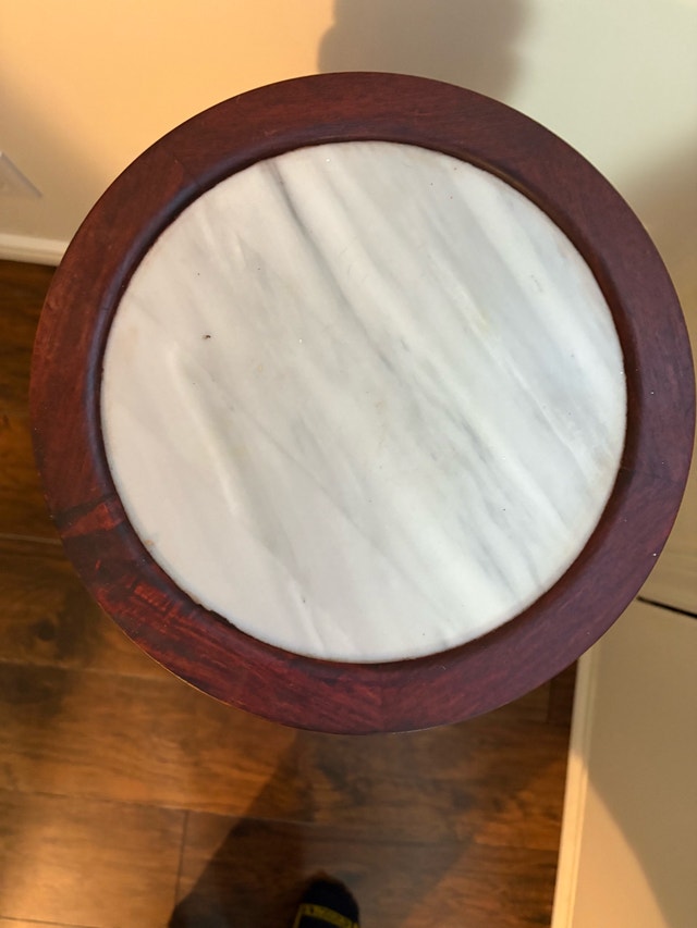 Marble Top Plant Stand - photo 2