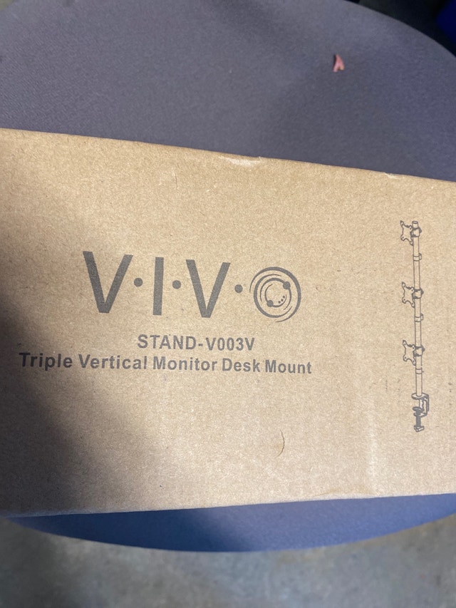 VIVO Triple Vertical Monitor Desk Mount - V003V