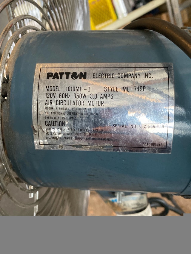 PATTON heavy duty air circulator 30” fan - photo 3