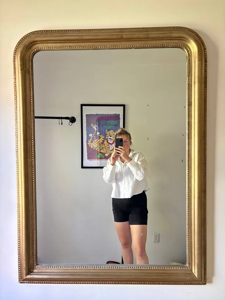 Antique style mirror gold / bronze large thumbnail