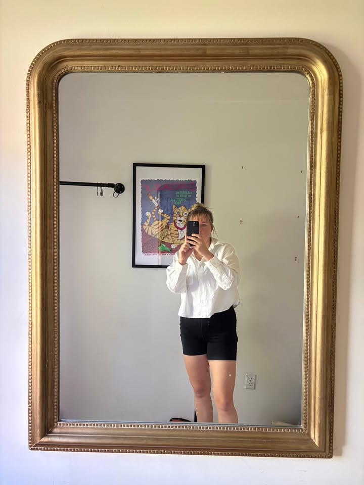 Antique style mirror gold / bronze large - photo 3