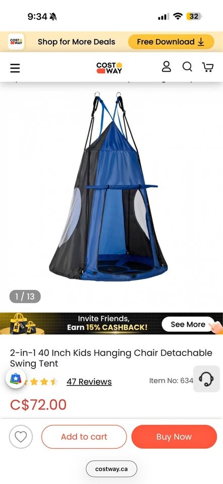 Swing tent
