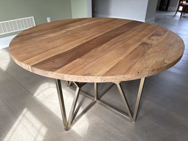 Crate and Barrel 48” Round Dining Table