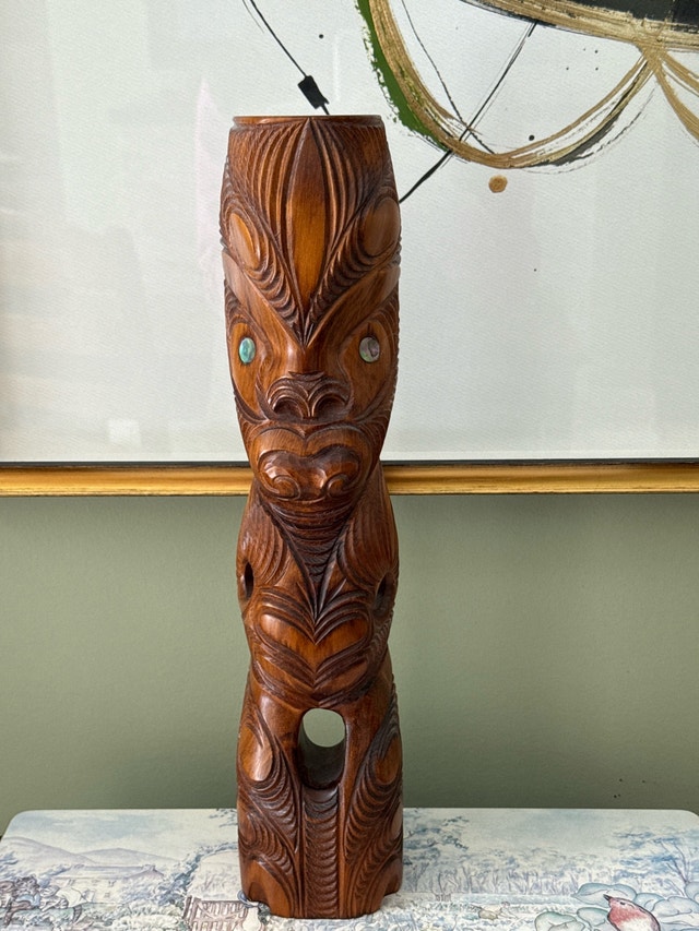 Hand Carved Maori Statue