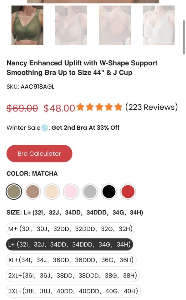 Forlest Nancy Enhanced Uplift Bra - Size L+ (32L, 32J, 34DD, 34D - photo 3