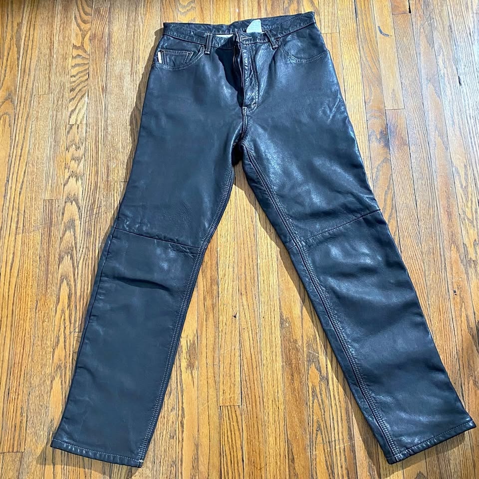 Vintage brown leather pants