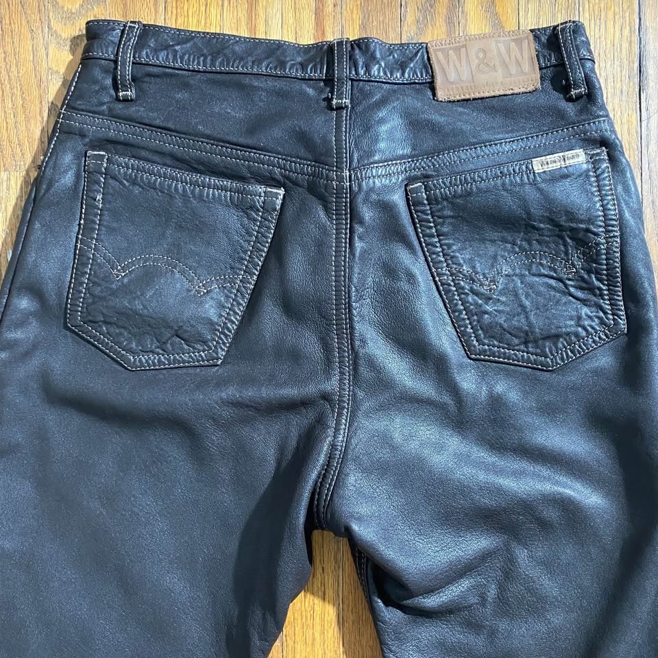 Vintage brown leather pants - photo 5