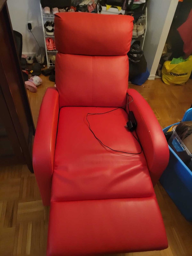 Red Massage Recliner & Small Buffet - photo 2