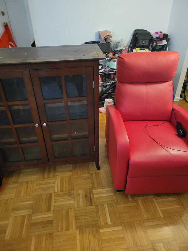 Red Massage Recliner & Small Buffet - photo 5