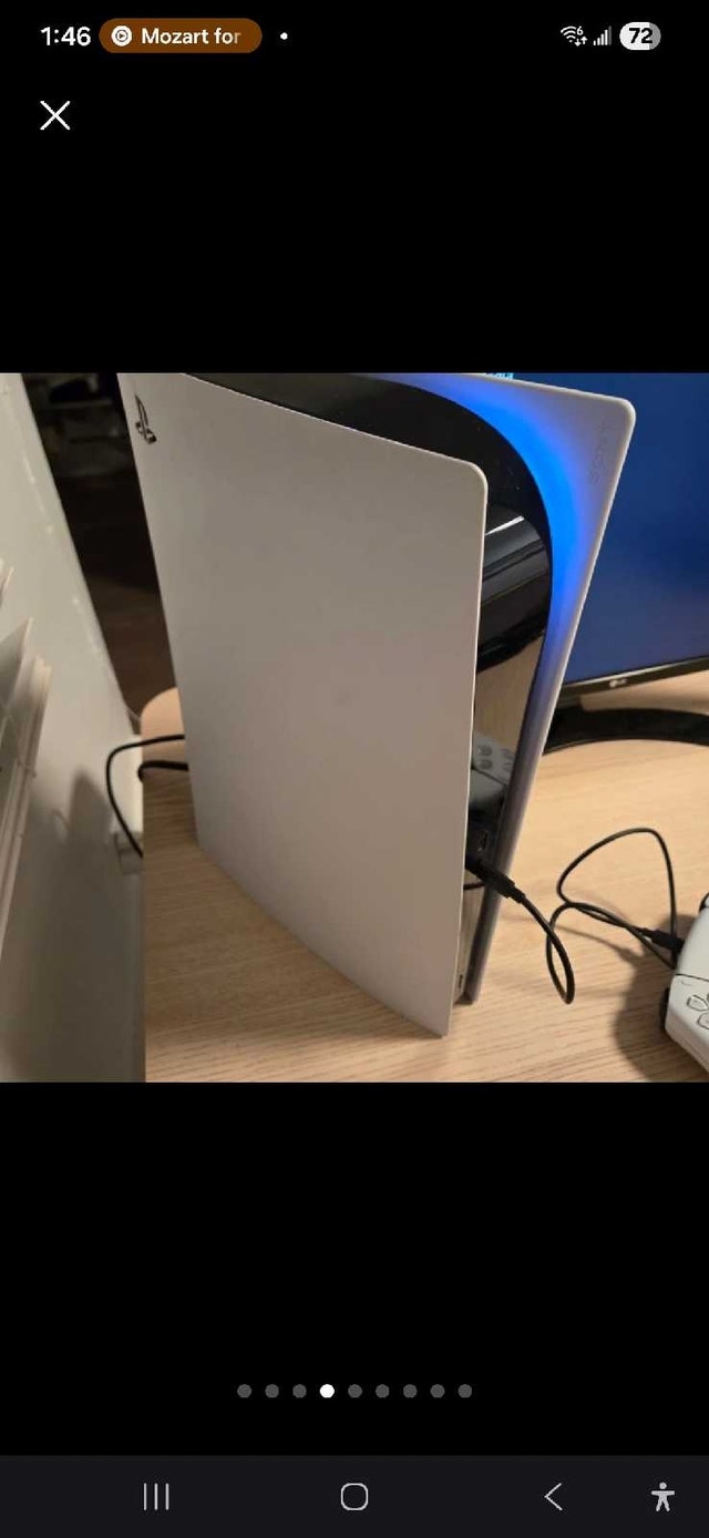 PS5 (no scam). CLEAN. Controller, power cable, charge cable - photo 2