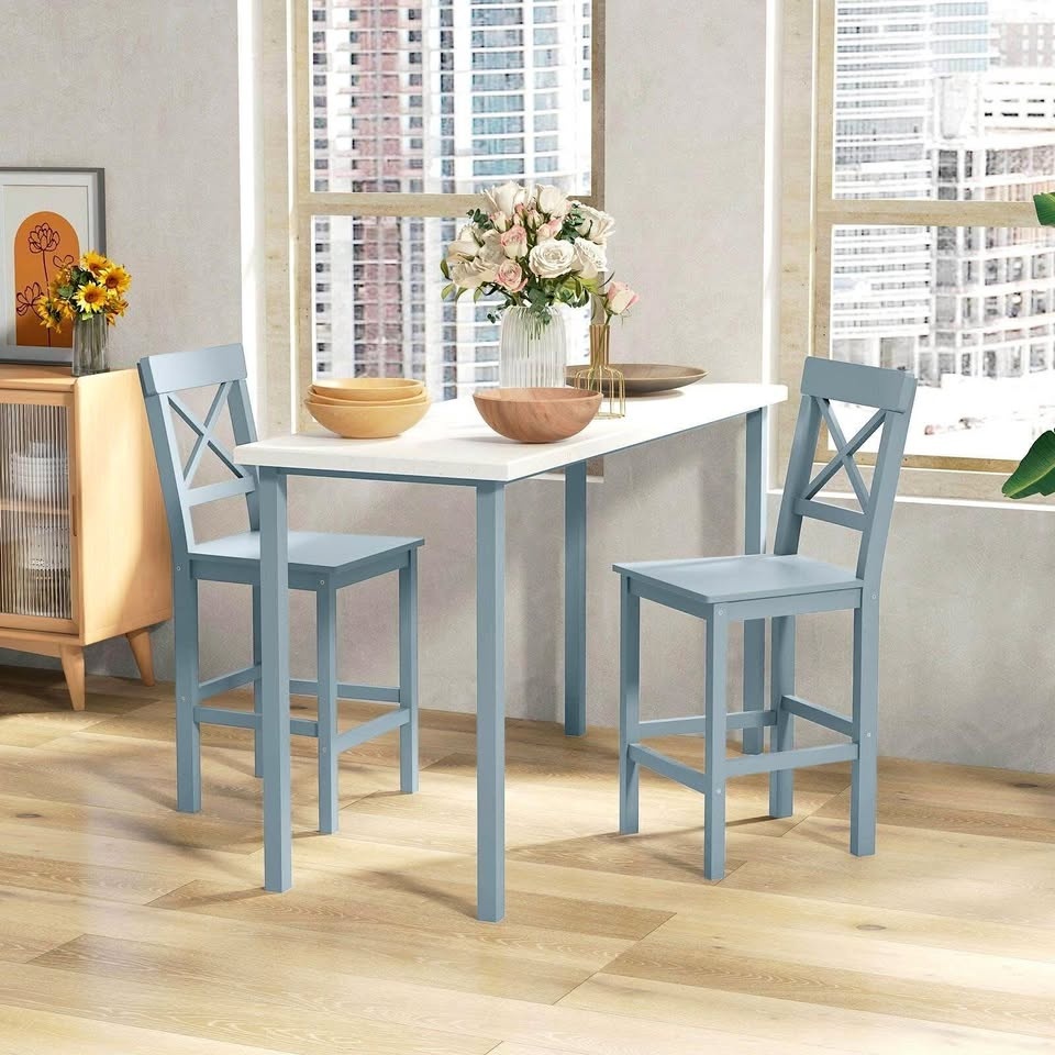 Homcom kitchen chairs set of 2